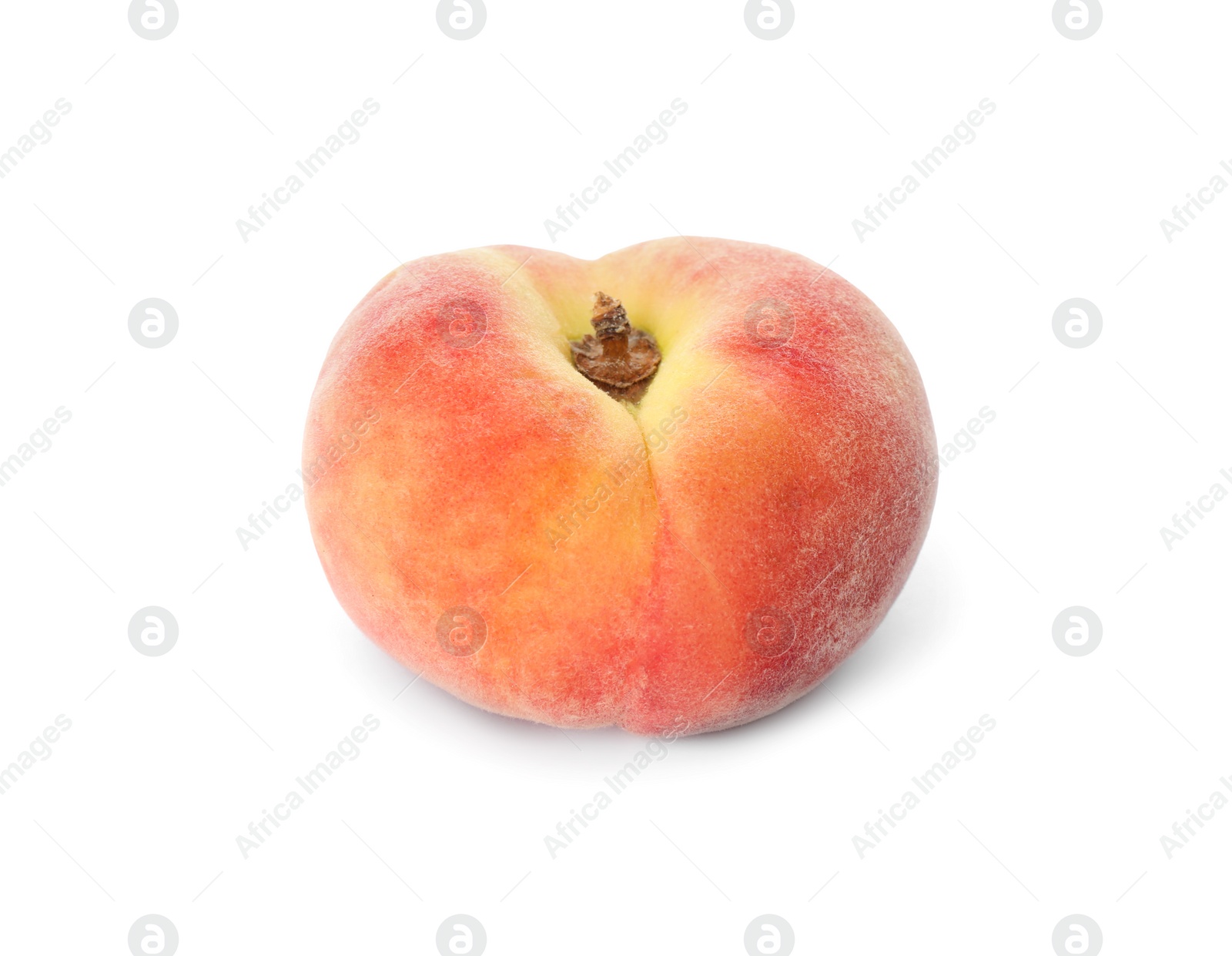 Photo of Fresh ripe donut peach isolated on white