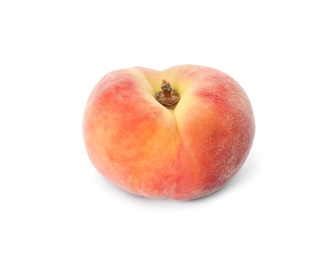 Photo of Fresh ripe donut peach isolated on white