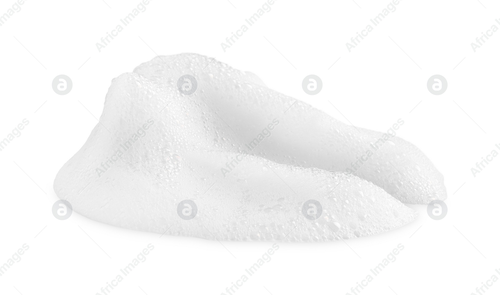 Photo of Sample of cosmetic foam on white background