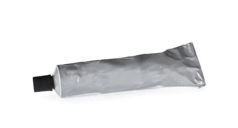 Photo of Blank tube of glue isolated on white