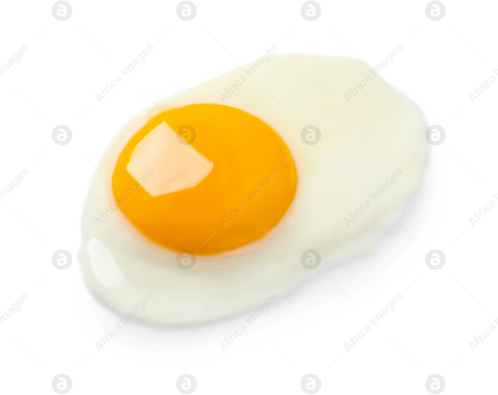 Photo of Tasty fried chicken egg isolated on white