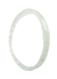 Photo of Fresh raw onion ring on white background