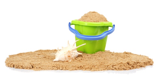 Photo of Composition with beach objects on white background