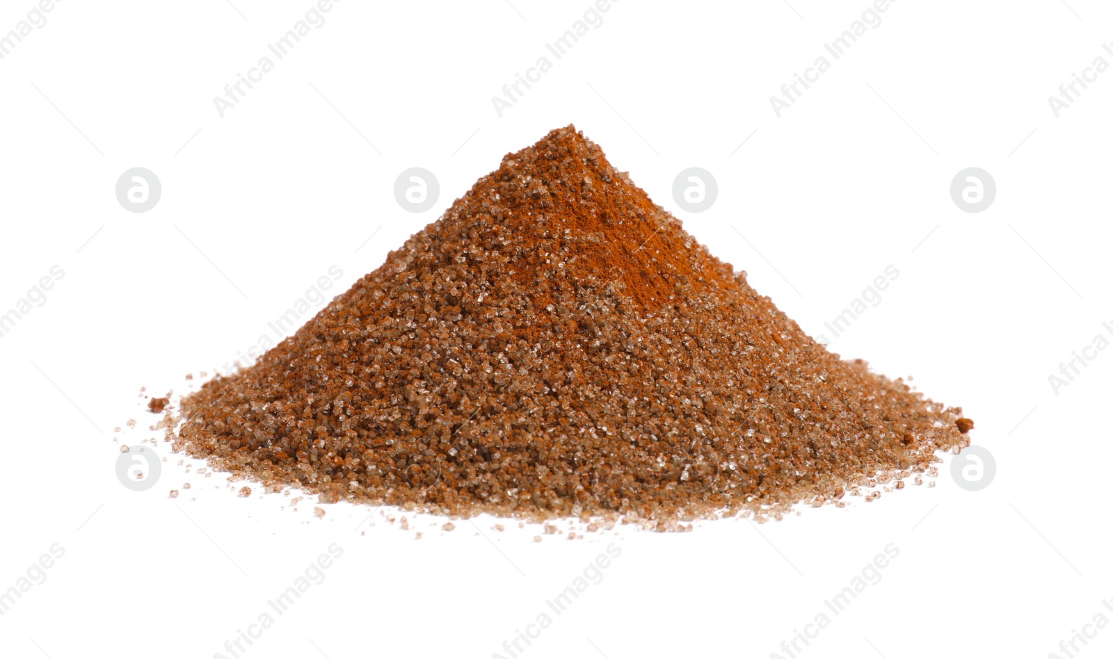 Photo of Heap of brown food coloring isolated on white