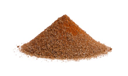 Photo of Heap of brown food coloring isolated on white