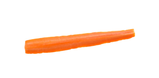 Photo of Piece of fresh ripe carrot isolated on white