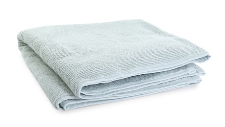 One soft folded towel isolated on white