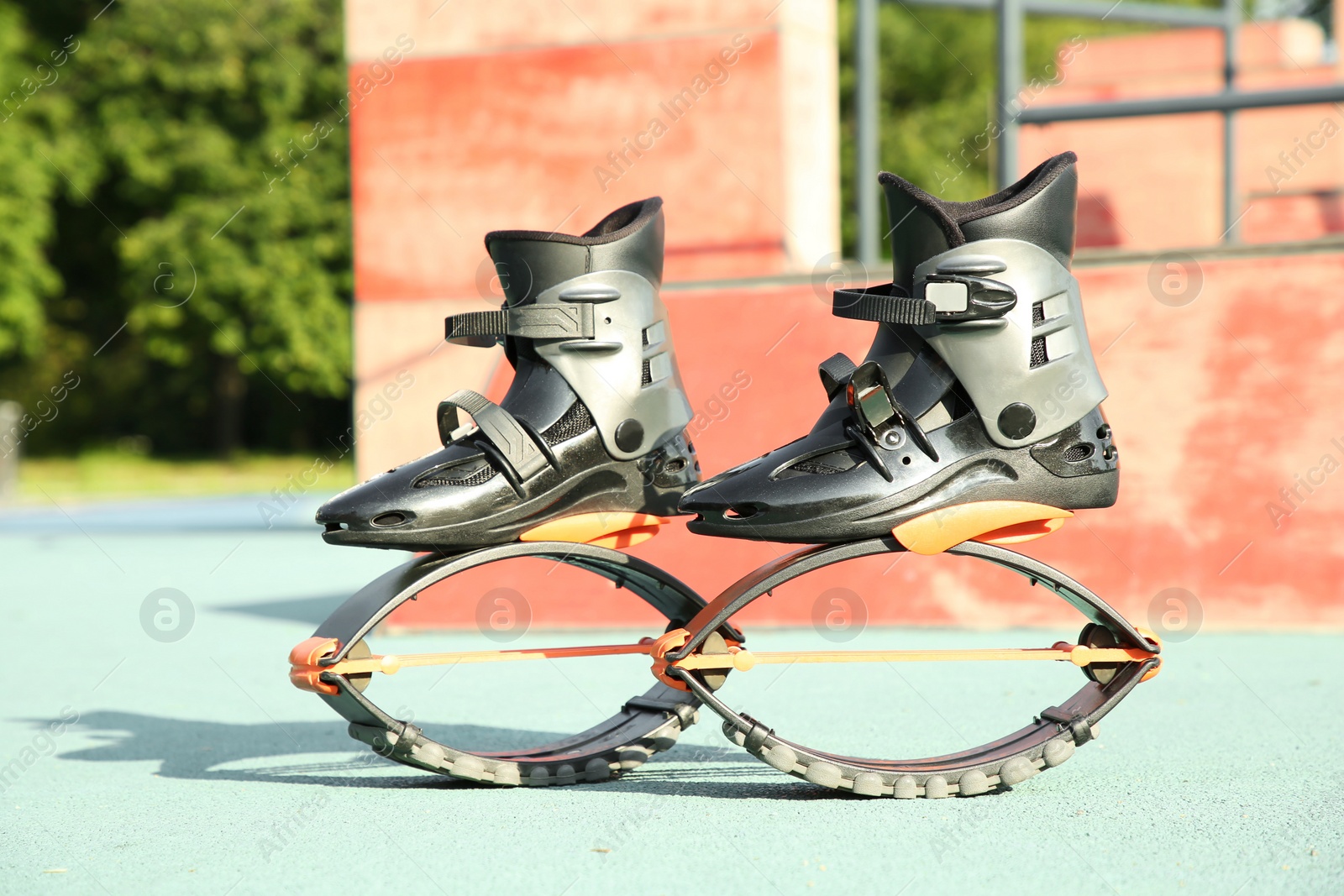 Photo of Stylish kangoo jumping boots in workout park