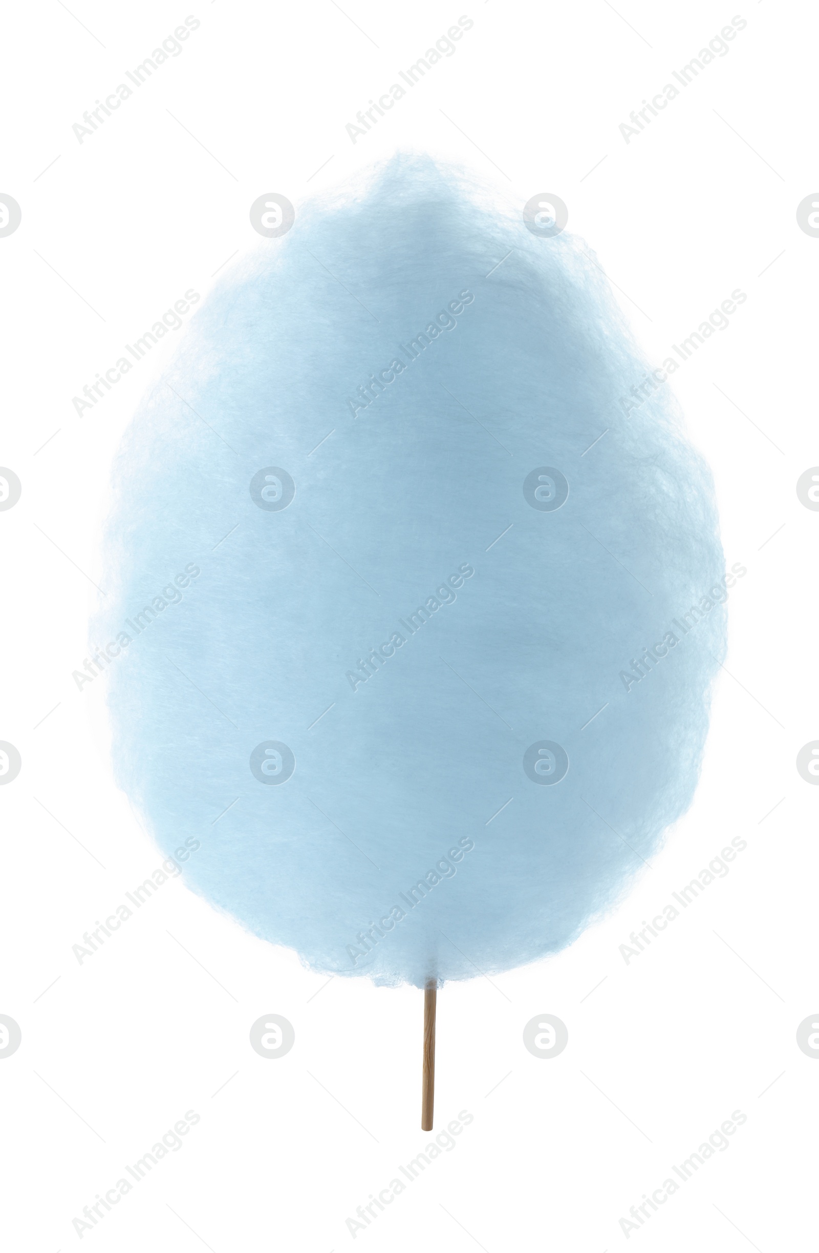 Photo of Stick with yummy cotton candy isolated on white