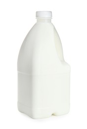 Gallon bottle of milk isolated on white