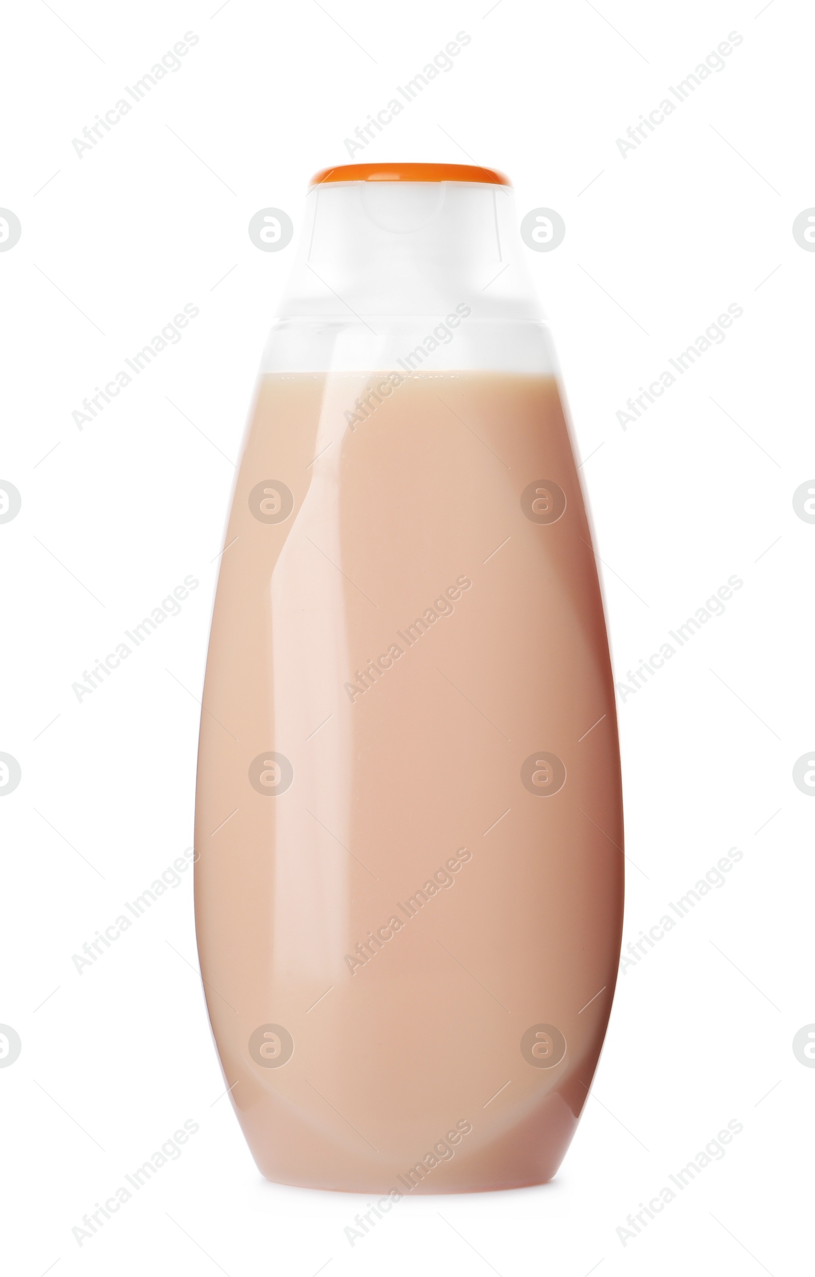 Photo of Bottle of personal hygiene product isolated on white