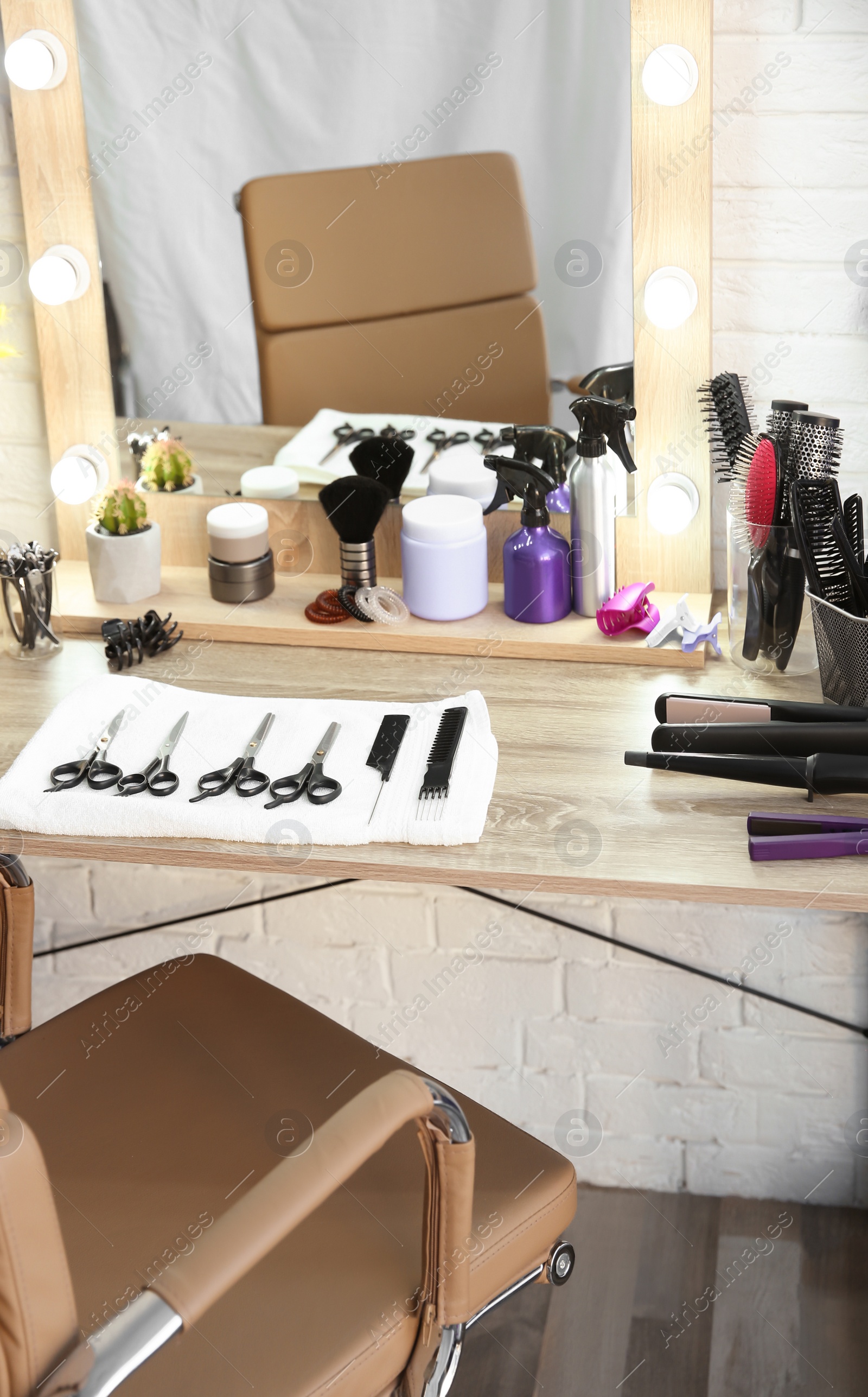 Photo of Hairdresser's workplace in salon