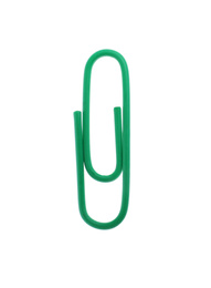 Colorful paper clip isolated on white. School stationery