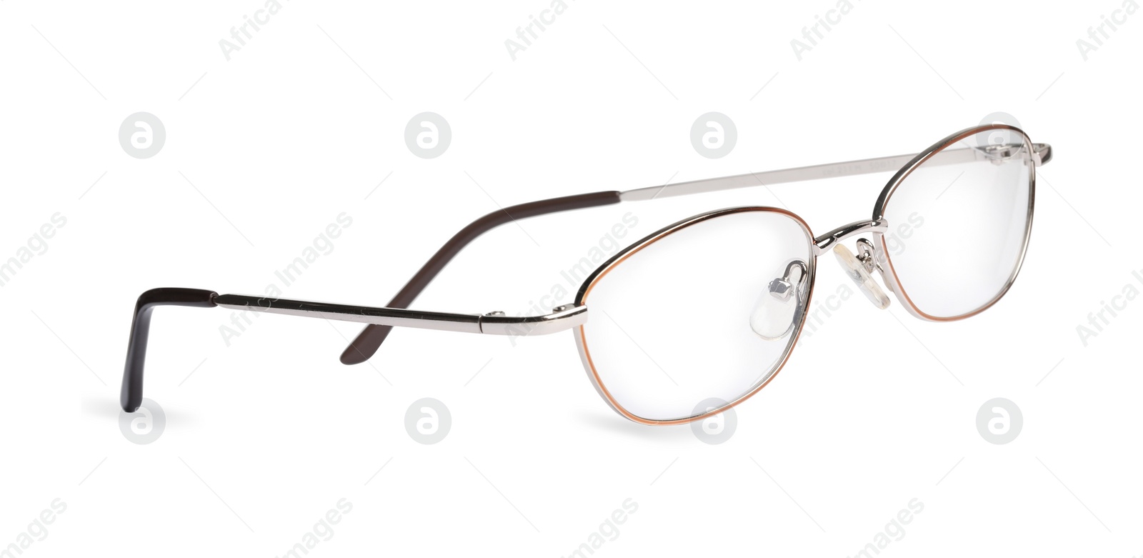 Photo of Stylish pair of glasses isolated on white