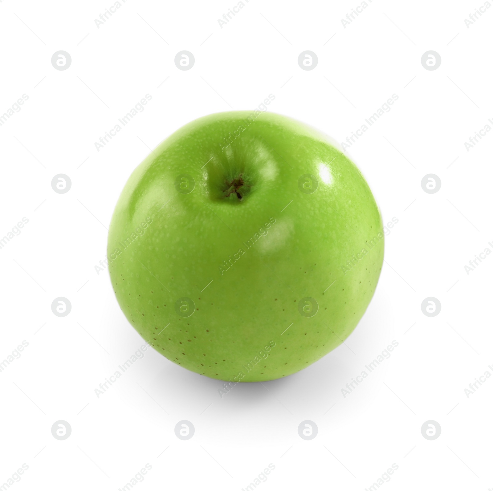 Photo of Fresh juicy yellow apple isolated on white