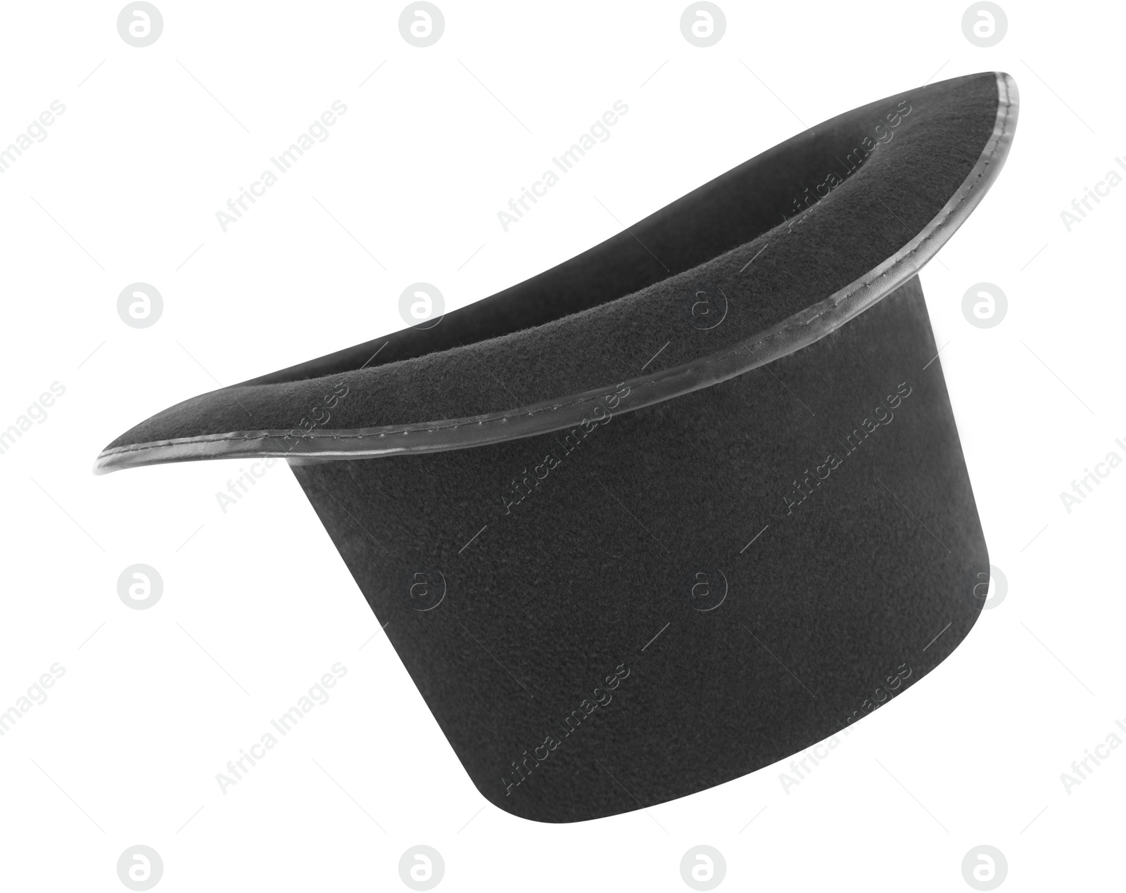 Photo of Black magician top hat isolated on white