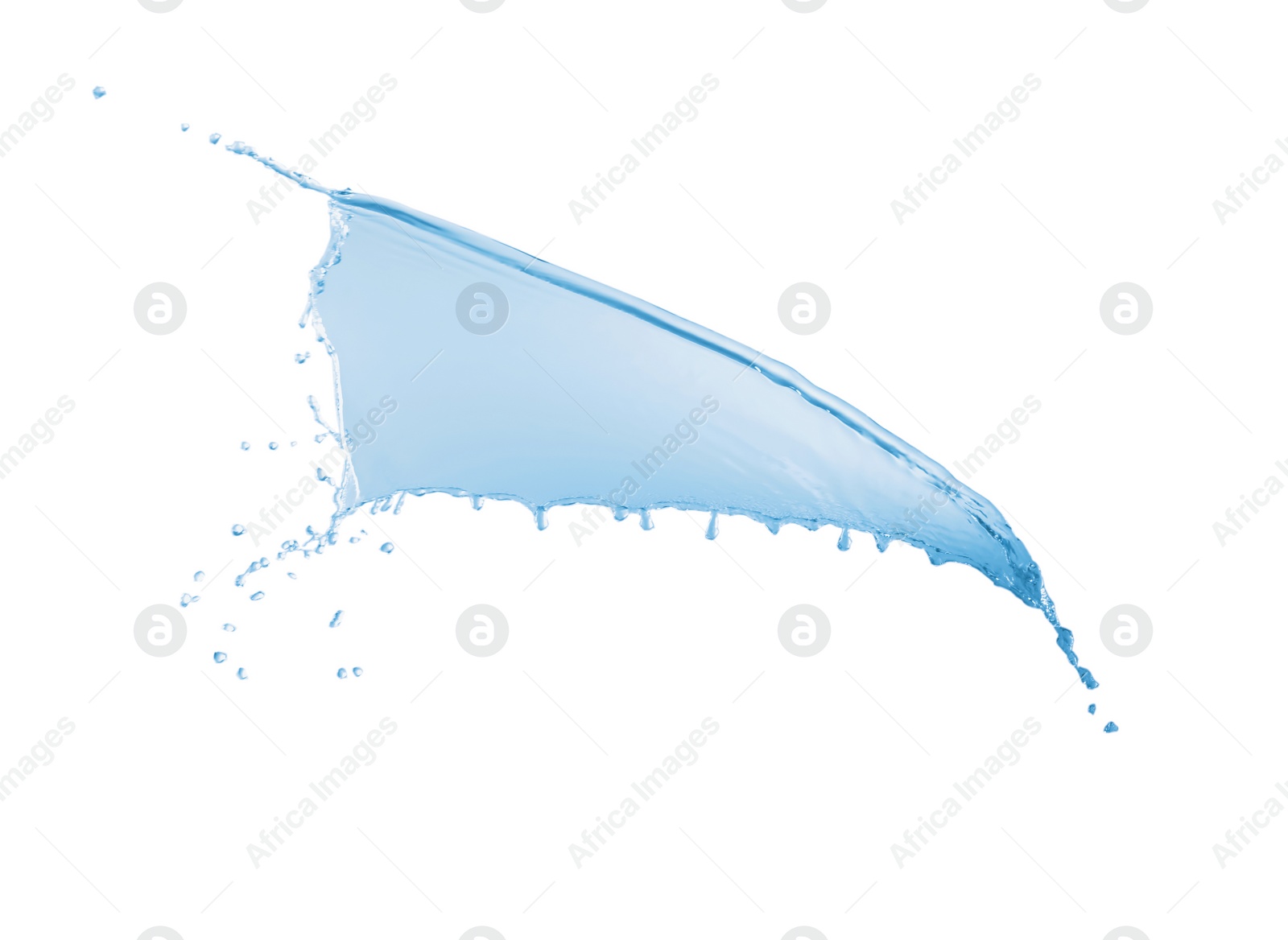 Photo of Splash of clear water isolated on white