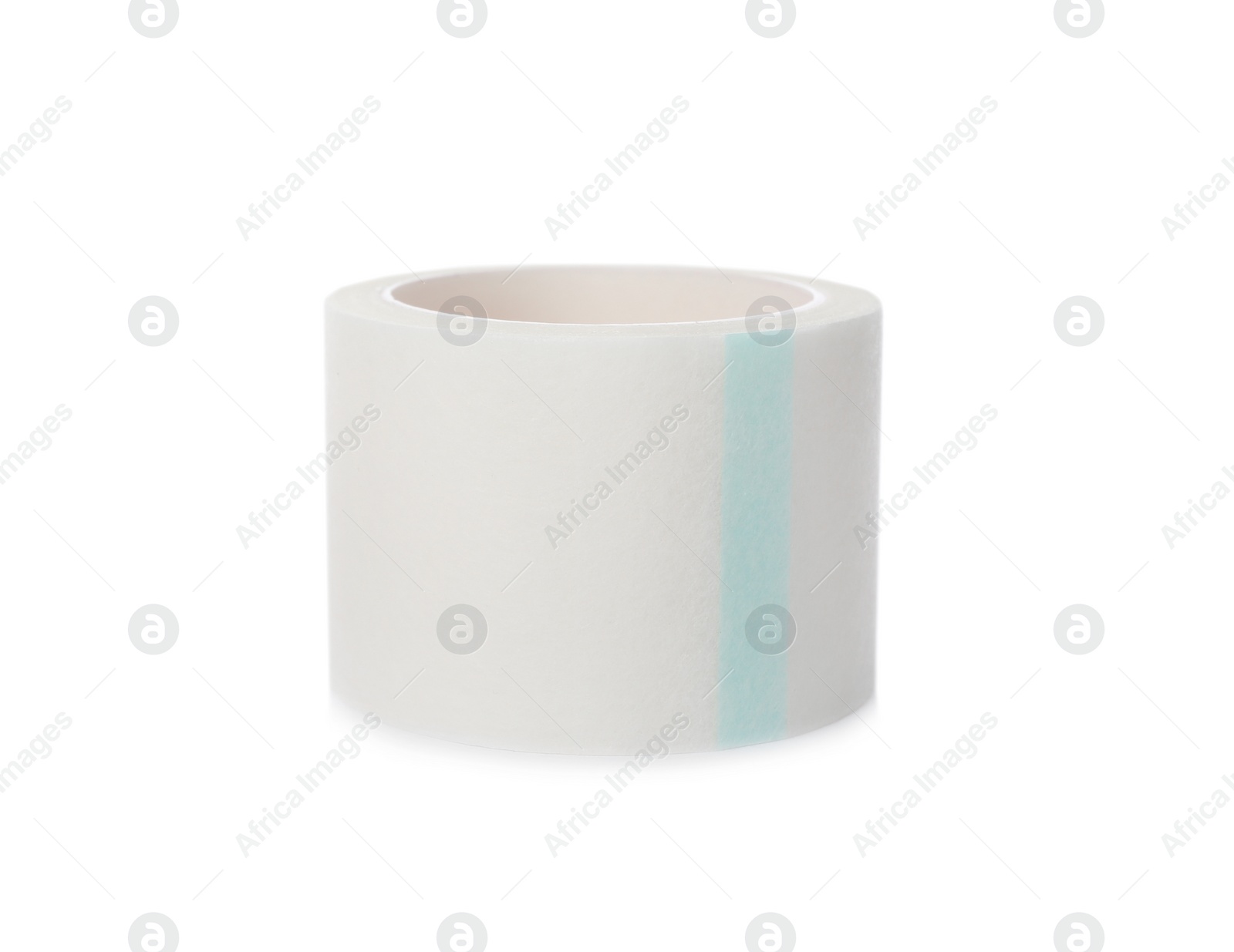 Medical sticking plaster roll isolated on white Photo of Medical sticking plaster roll isolated on white