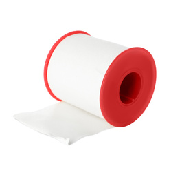 Photo of Medical sticking plaster roll isolated on white