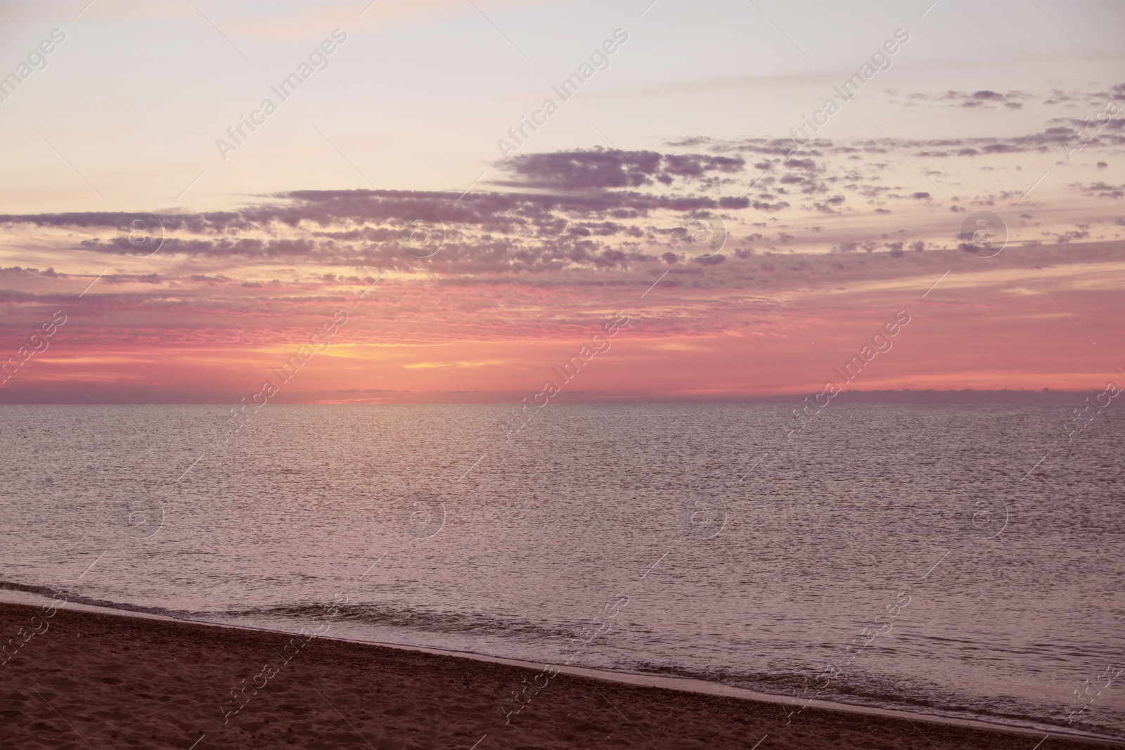 Photo of Picturesque view of beautiful sea at sunset. Summer vacation