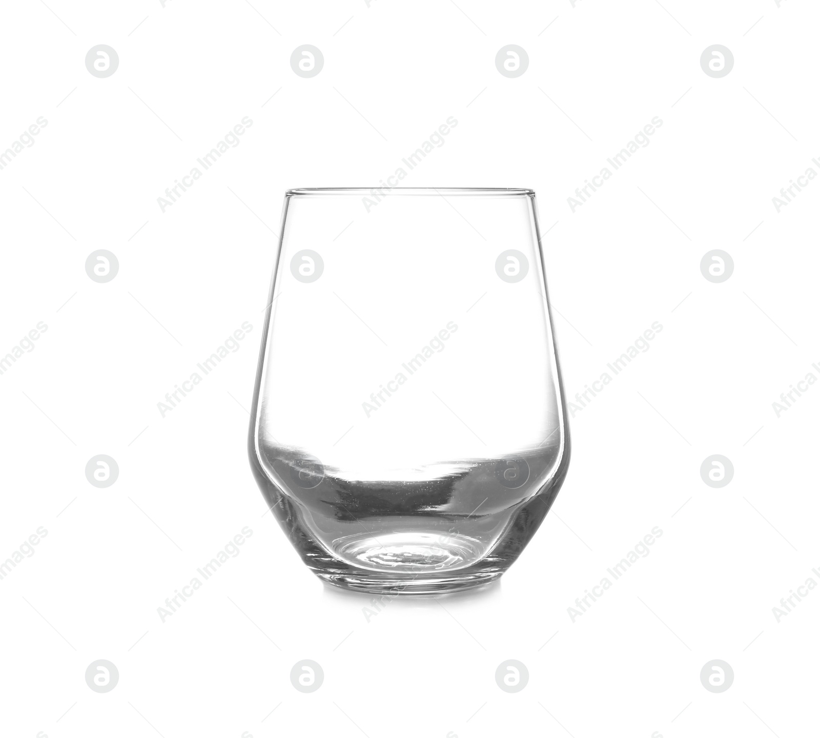 Photo of New clean empty glass isolated on white