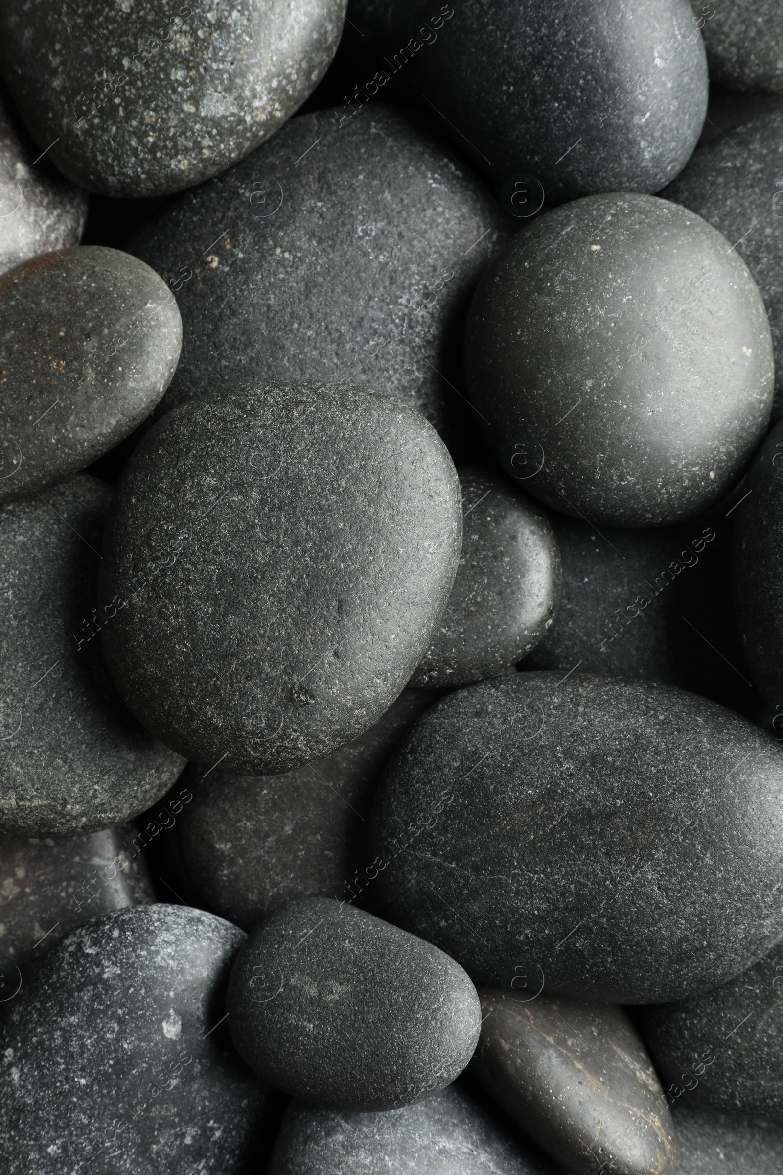 Photo of Many different stones as background, top view