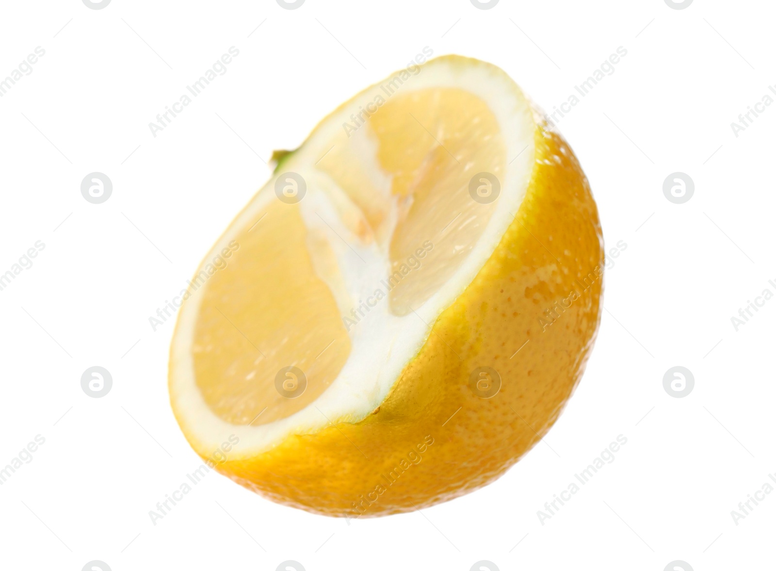 Photo of Half of fresh lemon isolated on white