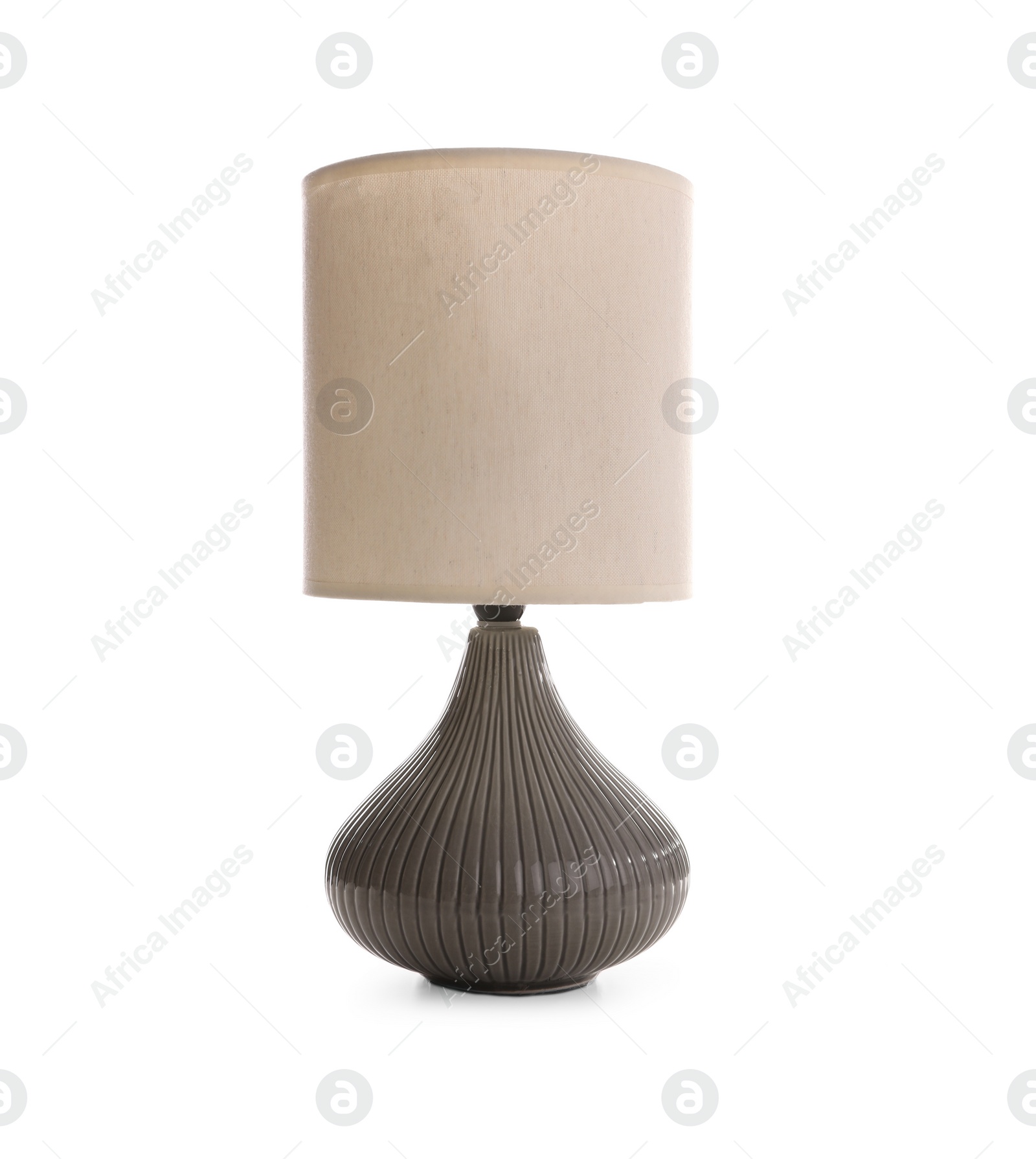 Photo of Stylish new night lamp isolated on white