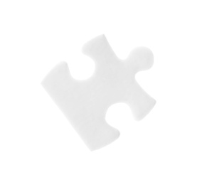 One blank puzzle piece isolated on white