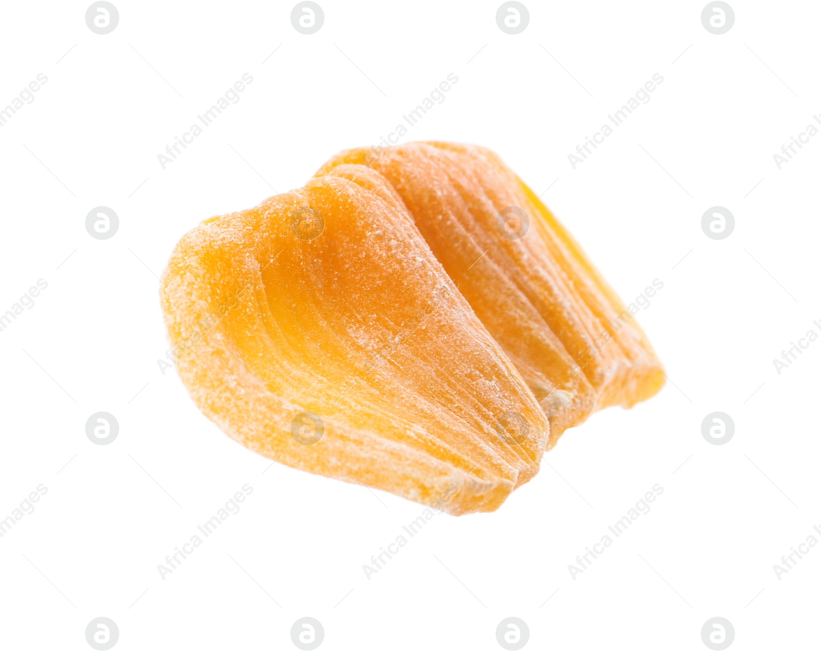 Photo of Sweet dried jackfruit slice isolated on white