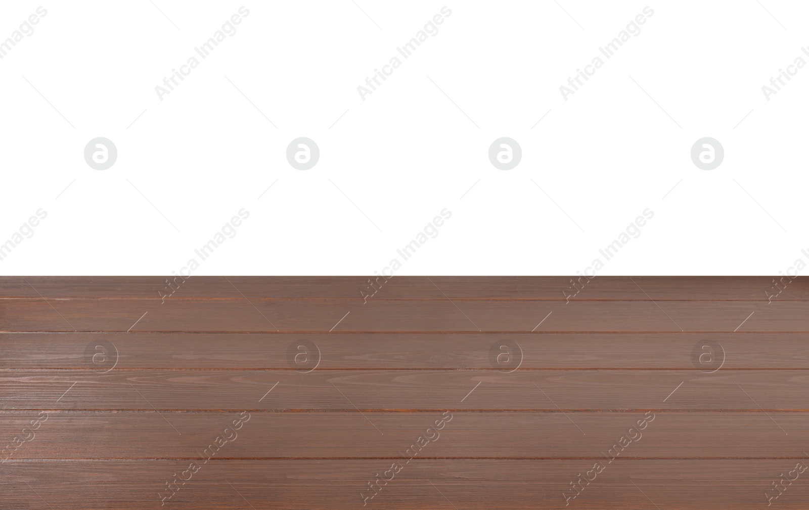 Photo of Empty brown wooden surface isolated on white