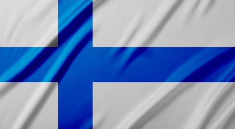 Image of Flag of Republic of Finland. National country symbol