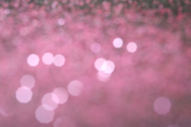 Bright magic pink bokeh effect as background