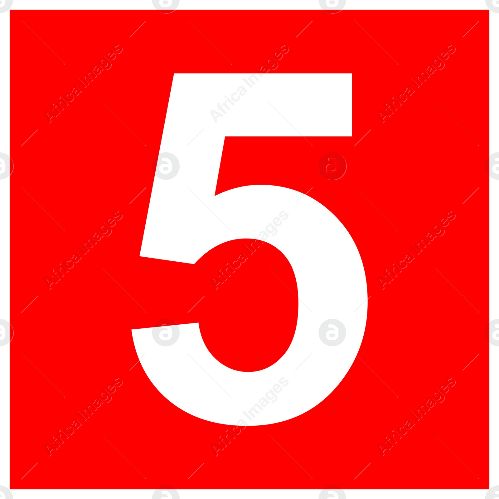 Image of International Maritime Organization (IMO) sign, illustration. Number "5" 