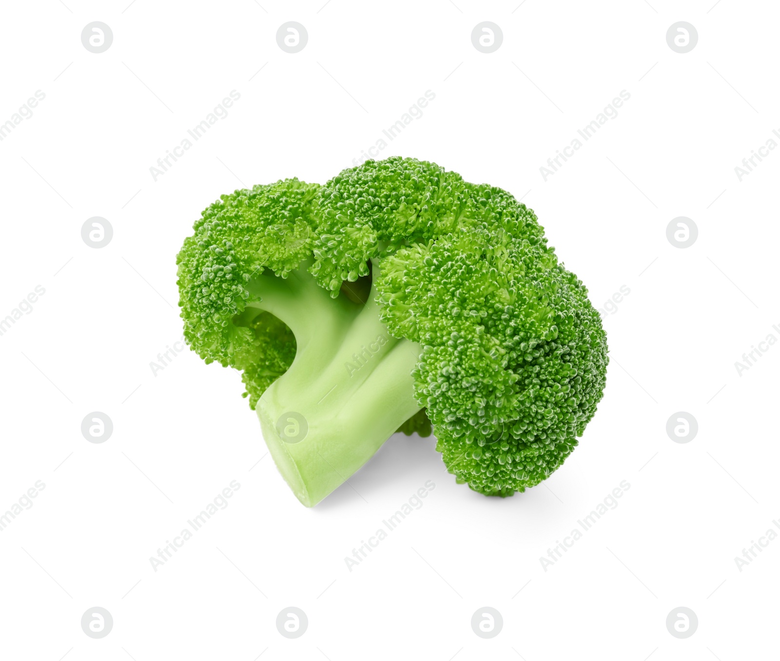 Photo of Fresh raw green broccoli isolated on white