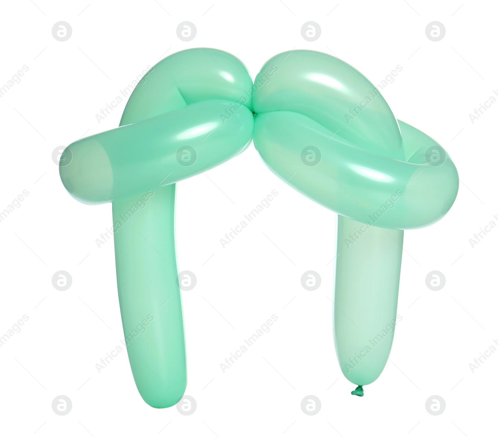 Photo of Figure made of modelling balloon on white background