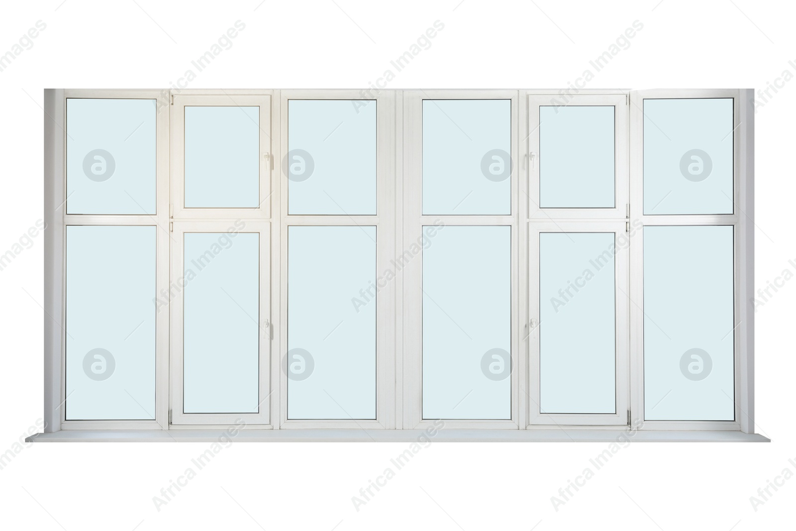 Image of Modern stylish big windows isolated on white