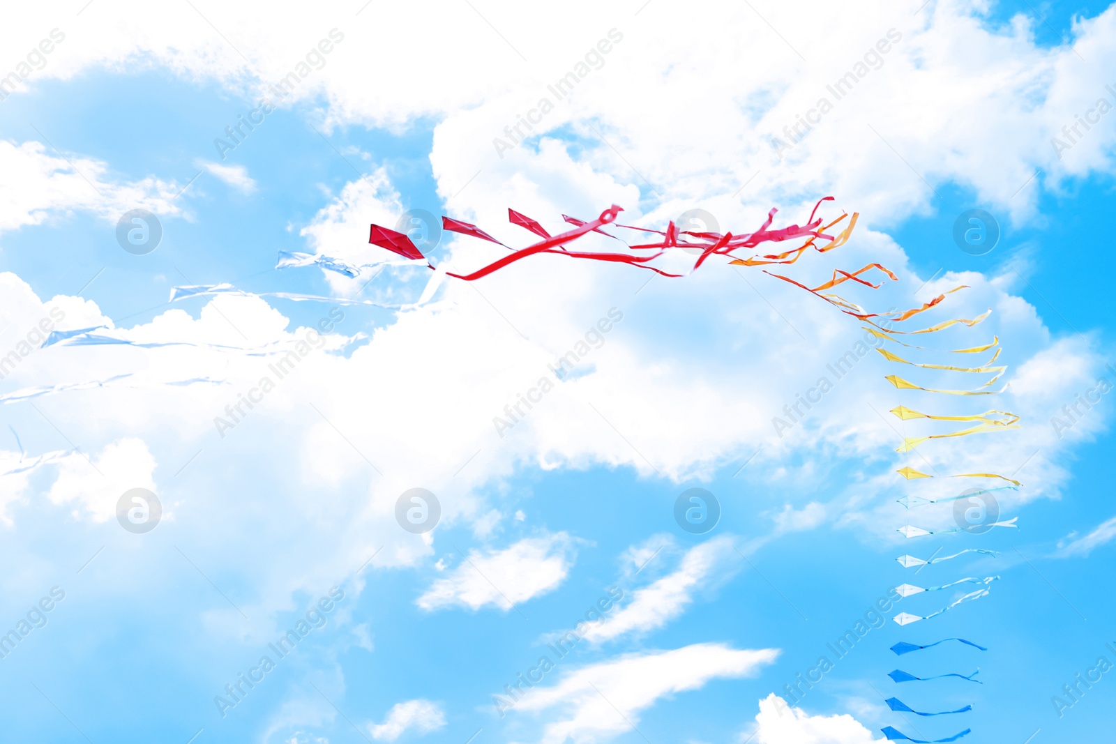 Photo of Beautiful kites drifting in blue sky