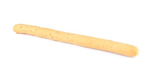 Photo of Delicious grissino isolated on white. Crusty breadstick