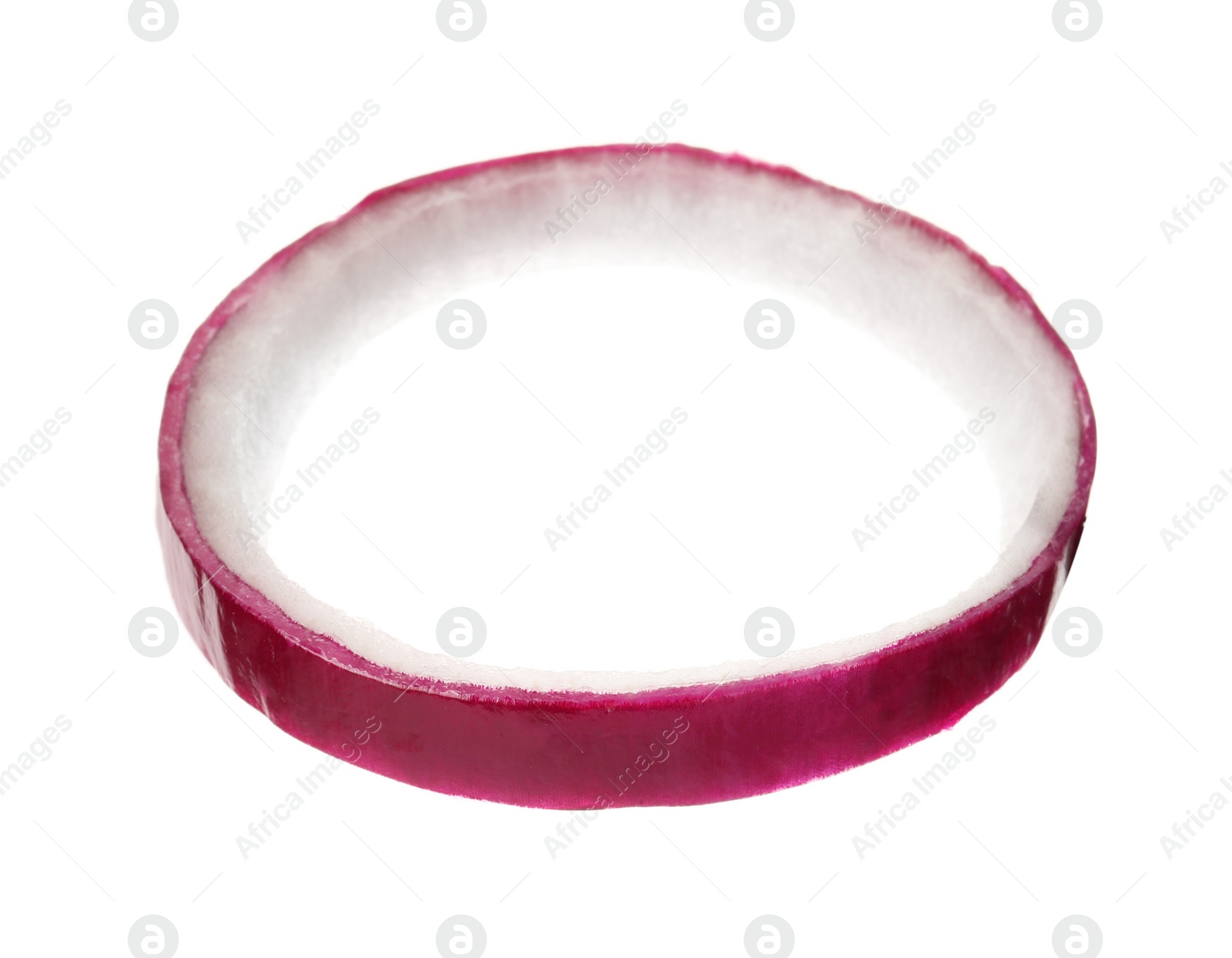 Photo of Fresh tasty onion ring on white background