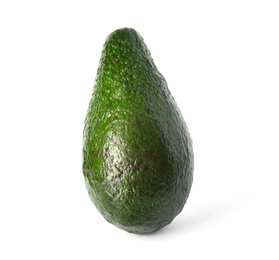Photo of Tasty raw avocado fruit isolated on white