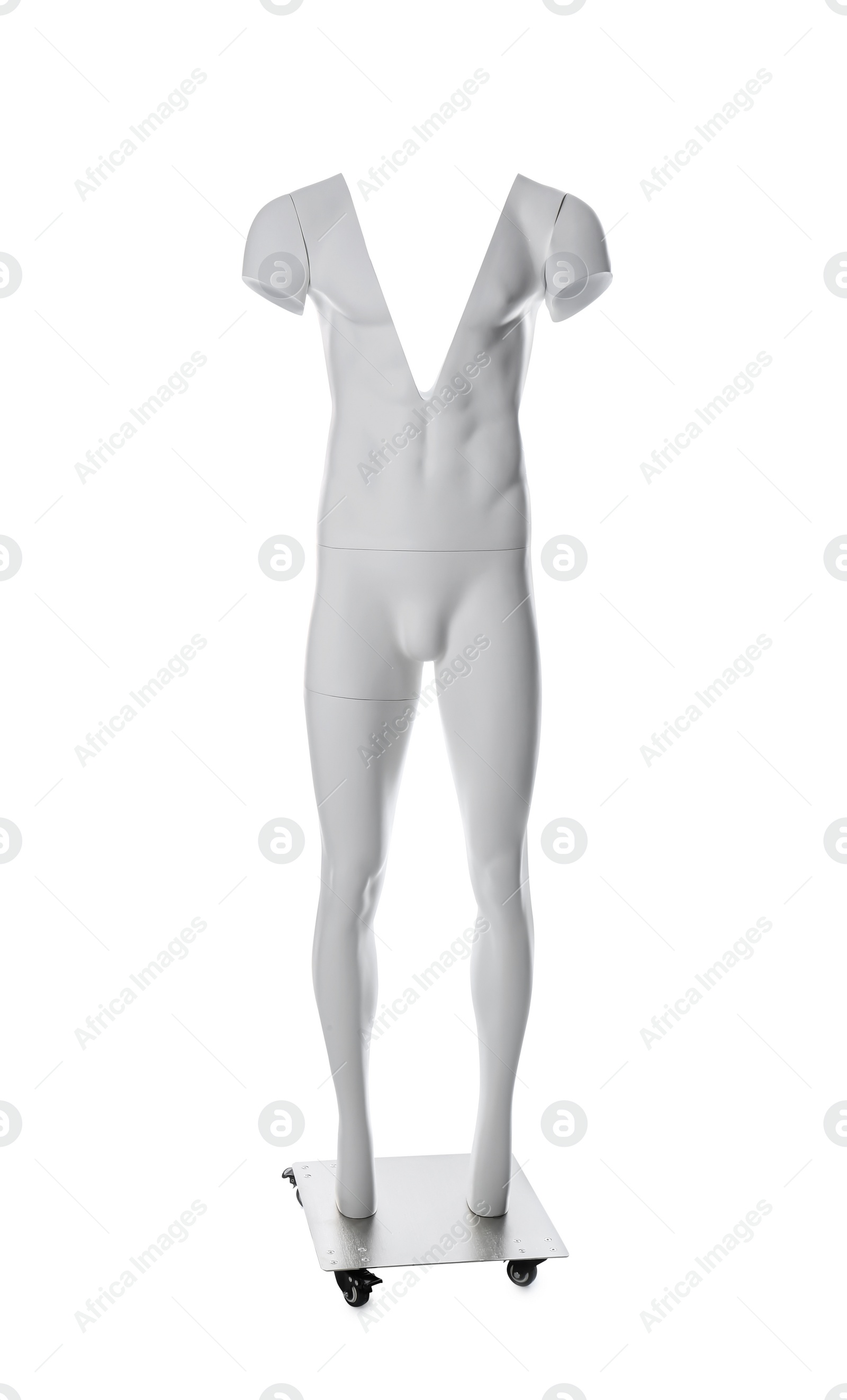 Photo of Male ghost mannequin with removable pieces isolated on white