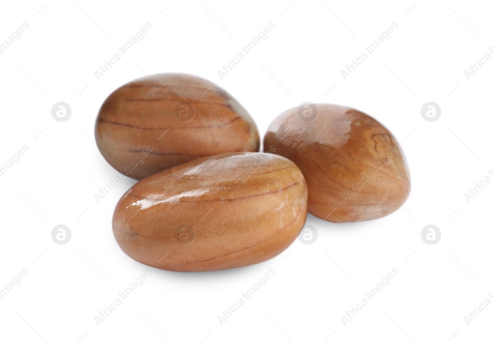 Photo of Fresh raw jackfruit seeds on white background