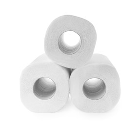 Rolls of paper towels isolated on white