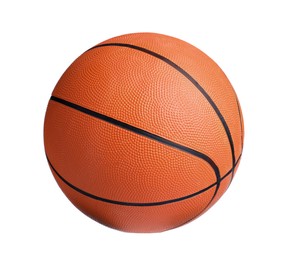 Photo of New orange basketball ball isolated on white