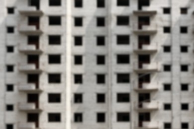 Photo of Blurred view of unfinished building as background