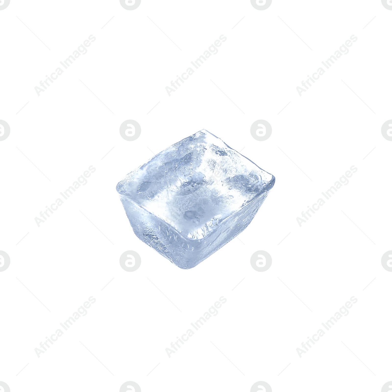 Photo of Crystal clear ice cube isolated on white