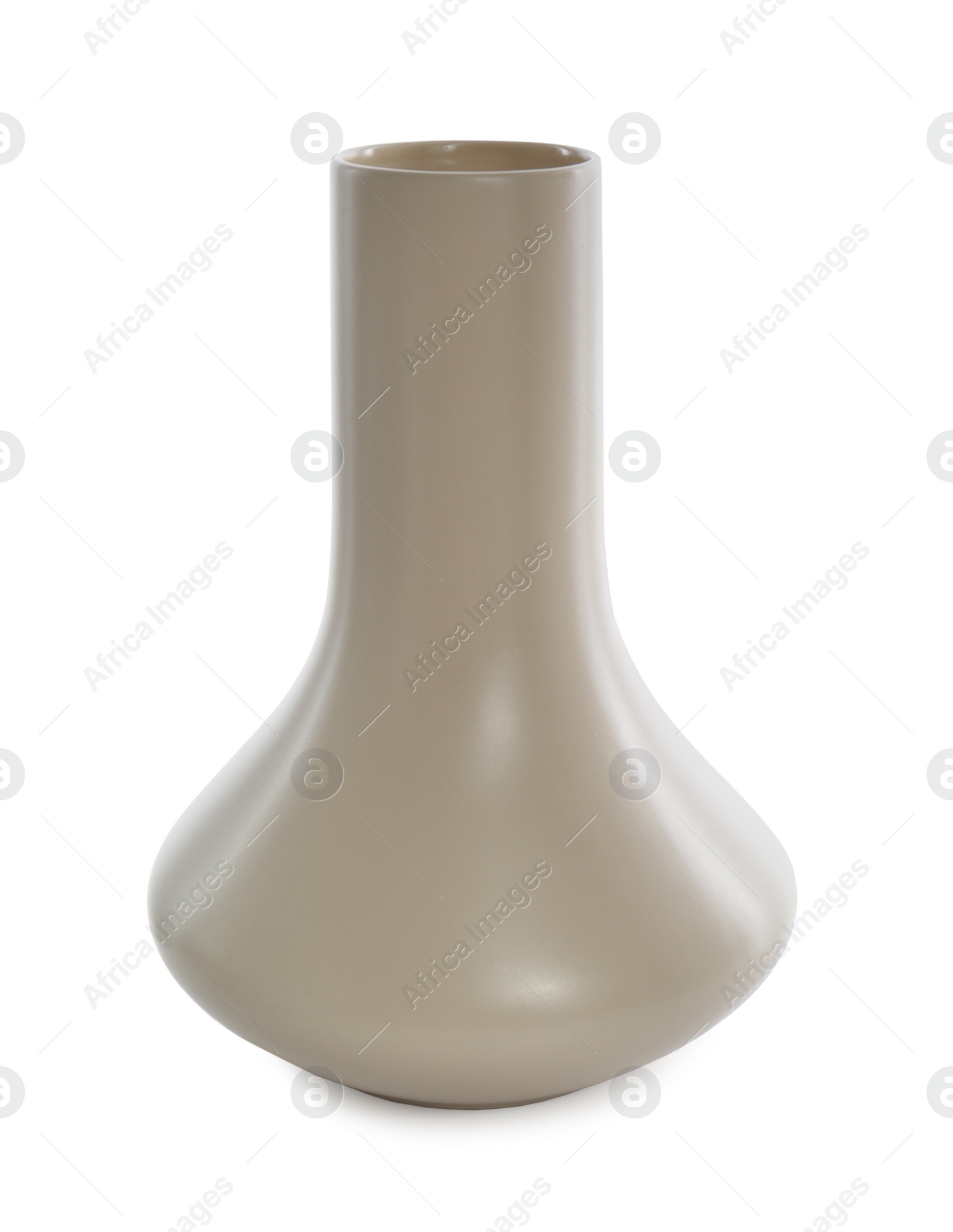 Photo of Stylish empty ceramic vase isolated on white