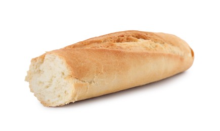 Photo of Piece of fresh baguette isolated on white