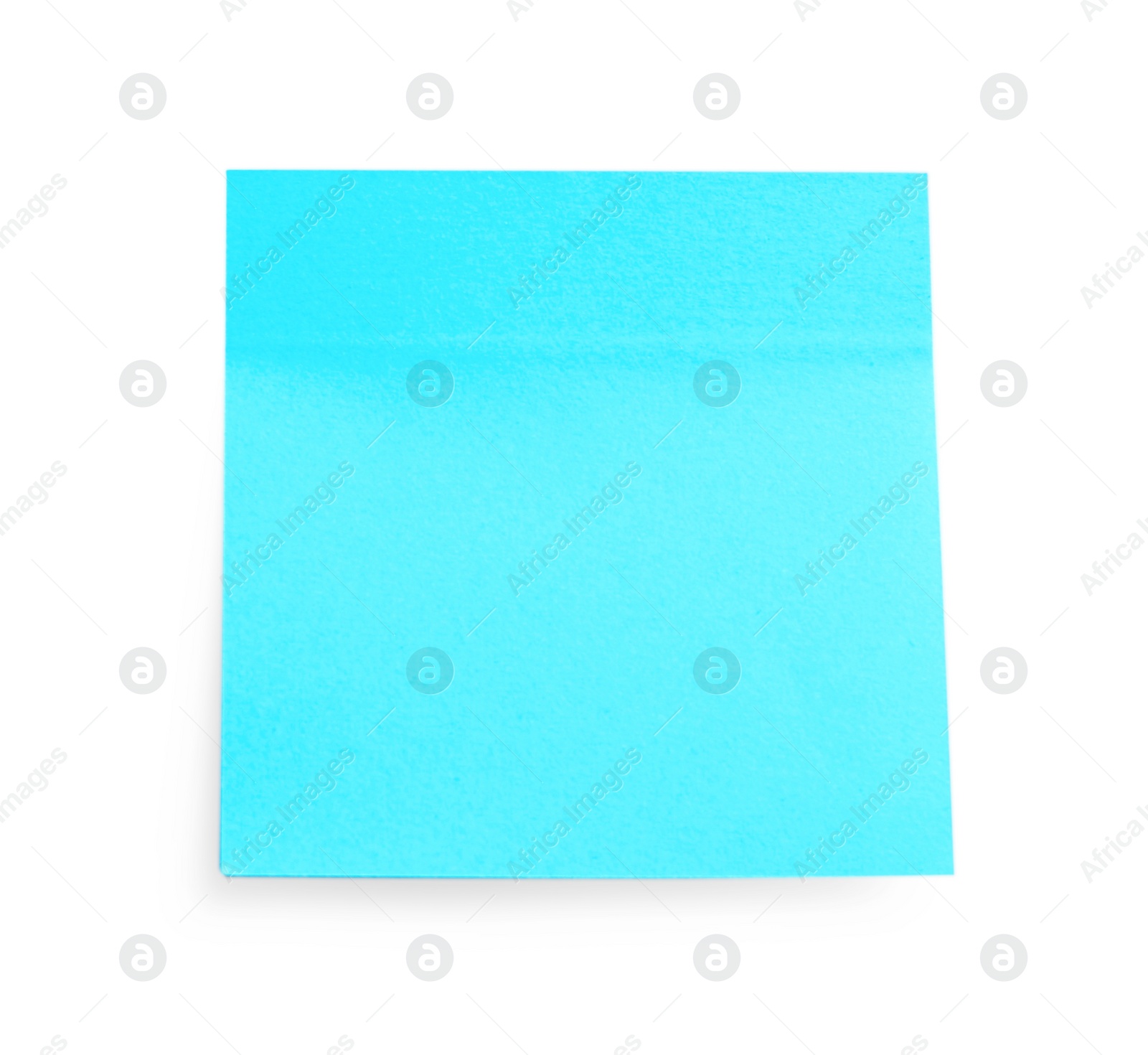 Photo of Blank light blue sticky note isolated on white. Space for text